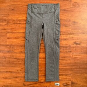 Lululemon Speed Up Crop 21" Heather Grey Leggings Sz 4 Pockets